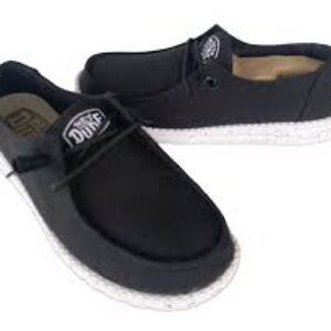 Hey Dude Black Loafers with White Sole